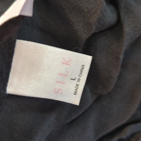 Y2K Victoria's Secret Black Strap Silk Collection Slip Mini Dress Beaded Vtg Y2K - Picture 9 of 11